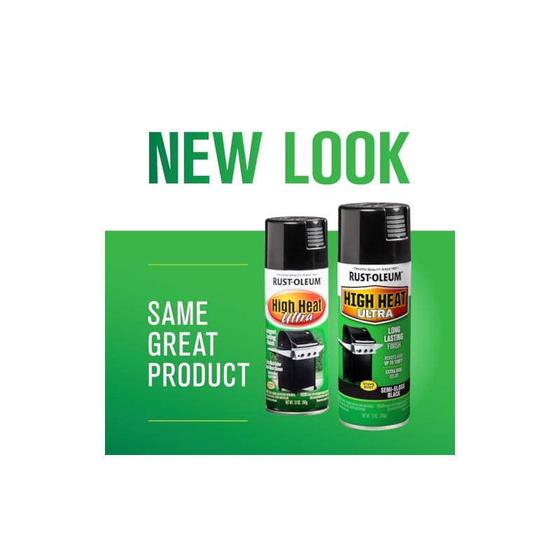 Rust-Oleum 241169 High Heat Ultra Spray Paint, 12 oz, Black