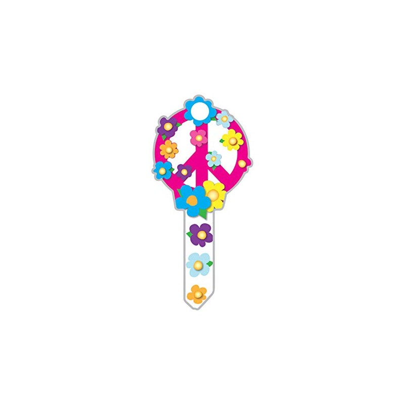 Lucky Line Key Shapes, PEACE SIGN, House Key Blank, KW1/11,