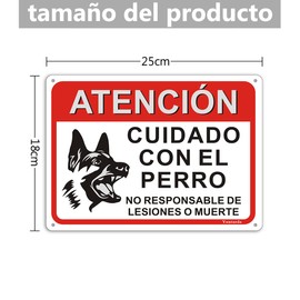 Cuidado Con El Perro 18 x 25 cm