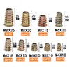 WJMY Screw Nut Threaded Inserts Wood Screw Thread 135 Pieces