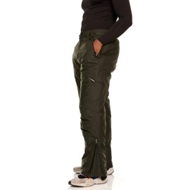 Arctic Quest Mens Snow Ski Waterproof Softshell Snowboard Pants Outdoor Hiking Zipper Bottom Windproof Warm Snow Pants, Rosin, Large