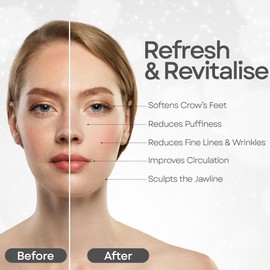 Skin Chi Black Obsidian Facial Roller Dual Ended - Facial Massage Tool for Women & Men Skincare - Face Massager Anti Ageing Facial Device for Sculpting, Lifting, Product Absorption