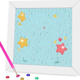 Gearock Diamond Art Kits Beginners Easy DIY Cute 5D Big Gem Kits with Frame Cartoon Lovers Halloween Christmas Birthday Gifts