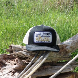 Red Dirt Hat Company Adjustable Snapback Hat (Black/Khaki - Goat Roping)