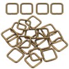 sourcing map 18Pcs Metal Rectangle Ring Buckles, 4/5" x 1"