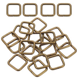sourcing map 18Pcs Metal Rectangle Ring Buckles, 4/5" x 1" Square Strap, Bronze