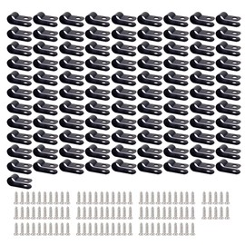 UMCHU Pack of 100 6 mm Nylon R Type Cable Clips, Cable Clamp Fastener, Plastic Wire Clamps, for Wire Management (with 100 Screws)