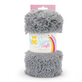 kullaloo Shaggy Faux Fur Fabric [3/4 inch Pile, 20 mm] | Plush Minky Fabric for Sewing | 39.5x29.5" (More Fabric Than Half Yard) | Ideal for Plushies, Crafts, Costumes, Upholstery | SILVER GREY