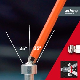 Wiha Allen Wrench Set 9 Pieces in ErgoStar Holder I 1.5 mm - 10 mm I Hexagonal Ball Head I Coloured Luminous I Angle Key Set (43849)