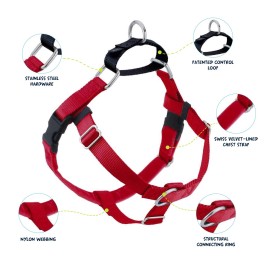 2 Hounds Design Anti Pull Dog Harness with Velvet Lining for Comfortable Stress Free Walks