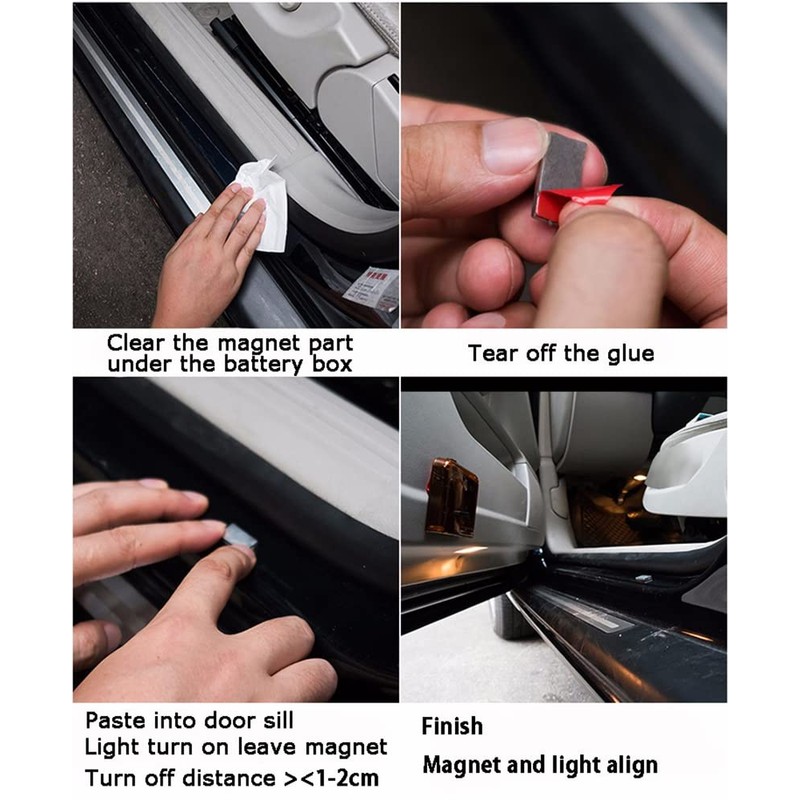 NewL 2 Pcs Led Car Door Welcome Light for Red