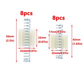 Antrader Bi-fold Closet Door Hardware Repair Spring,Bifold Door Hardware for Folding Closet Sliding Door (8Pcs Long + 8Pcs Short)