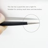 2 PCS Nail Art Tweezers, Straight and Curved Tip Picker