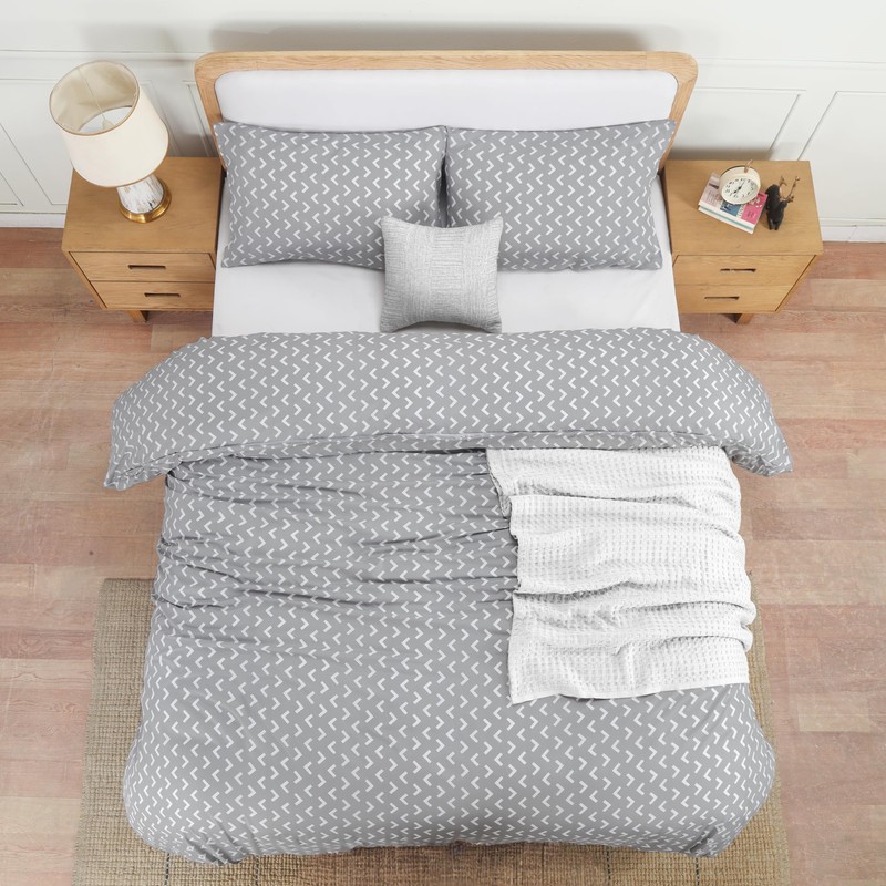 Utopia Bedding King Arrows White Print Duvet Cover Set -