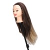 Blonde Gray Gradient Wig Hair Mannequin Head Hairdressing Styling Training