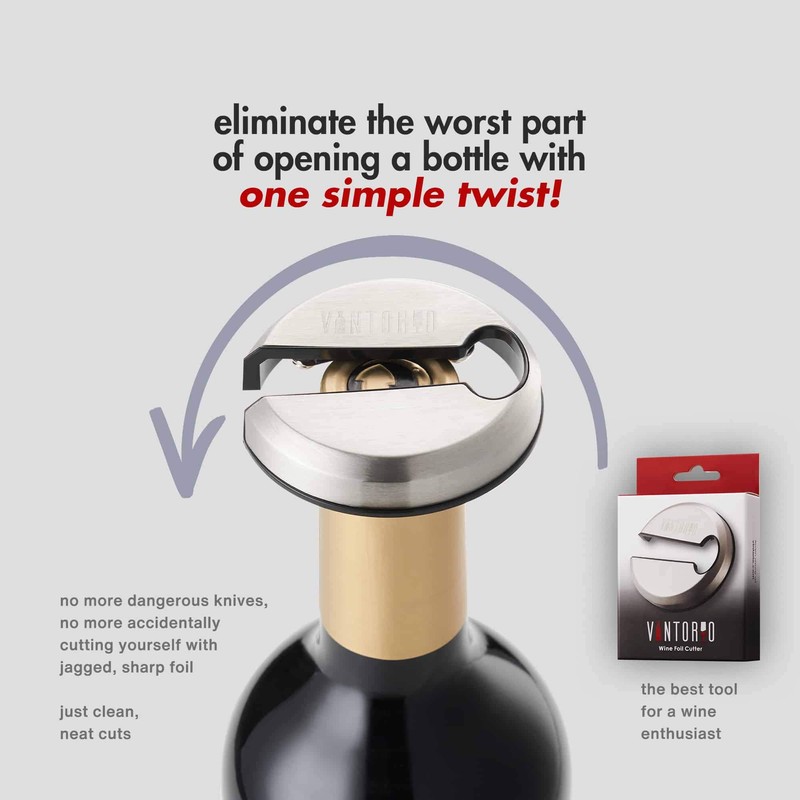 Vintorio Easy Wine Foil Top Cutter - Cut Bottle Capsules