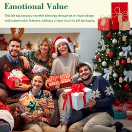 SallyFashion SallyFashion 100pcs Kraft Paper Gift Tags with String, Blank Gift Bags Tags Price Tags(Brown)