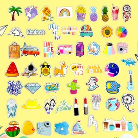 100Pcs Aesthetic Sticker, Waterproof Cute Sticker Funny Bookish Stickers Vinyl Book Stickers Decals for Laptop for Water Bottles, Scrapbooking, Notebook, Laptop