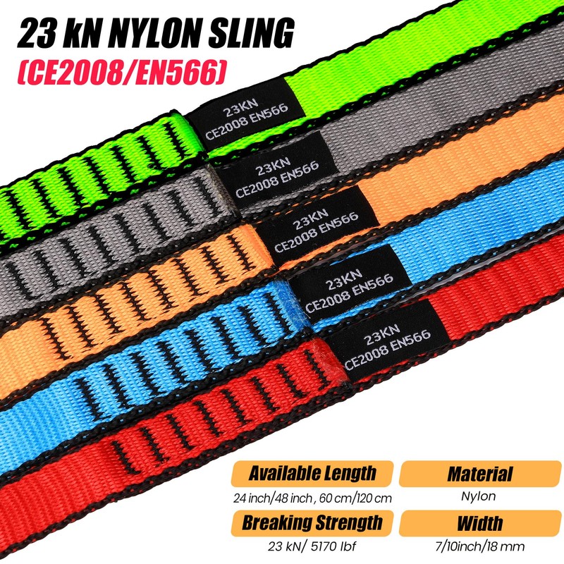 CAPARK 18MM Nylon Climbing Slings Runners 23 kN Strong Webbing