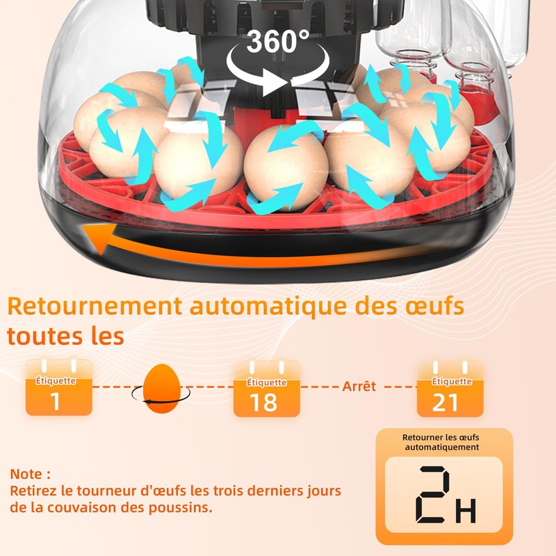 Fully Automatic Egg Incubator 12 Eggs with Water Supply, Automatic