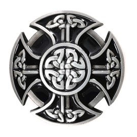 LAXPICOL Vintage Western Black Celtic Belt Buckle for Men Keltic Knot Western Cowboy Native American Belt Buckles
