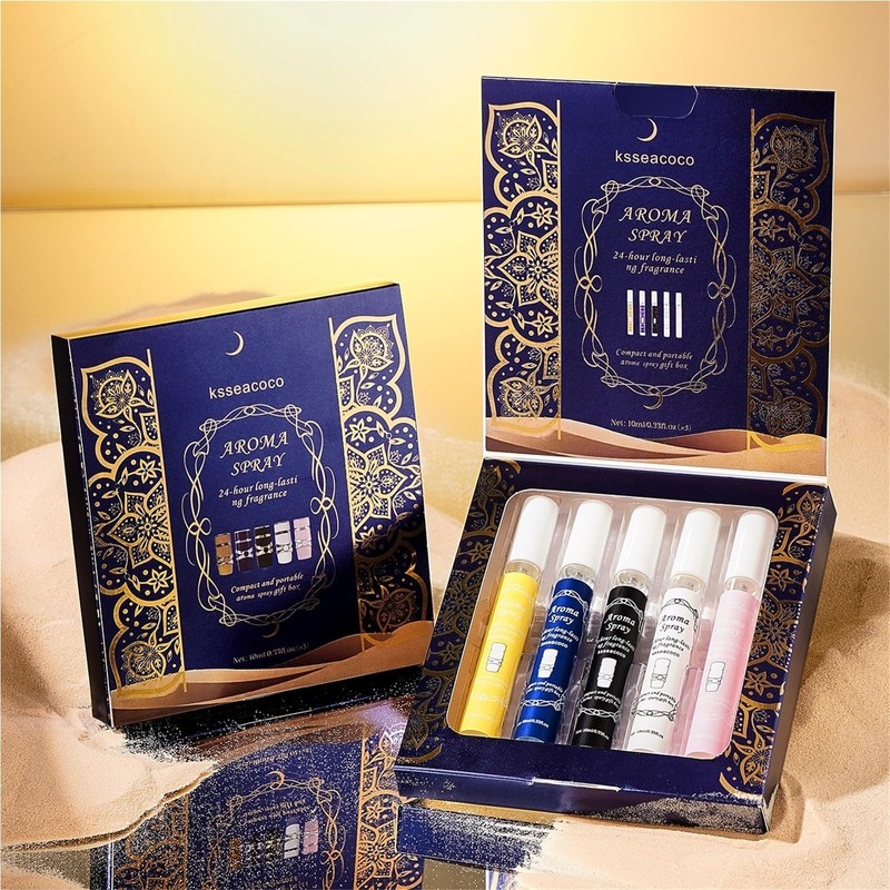 Fragrance Spray Series 5-piece mini gift set, long-lasting fragrance, multiple