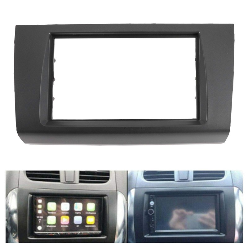 DIN Installation Dash, Black ABS Stereo audio Fascia Panel Navigation