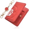 akoyo Women's Pass Case, Commuter Holder, Card Case, red