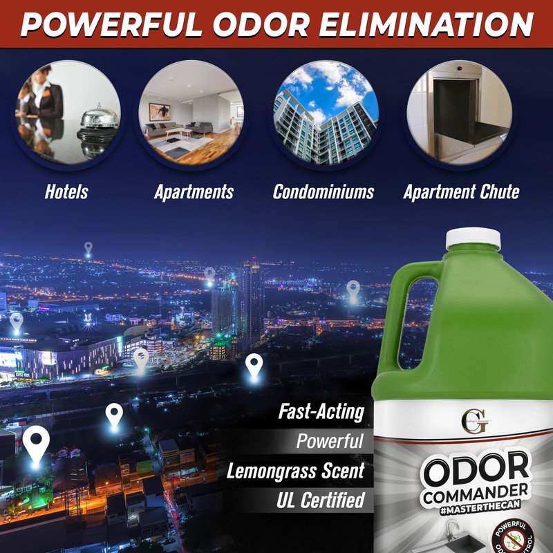 Garbage Commander Odor Commander, Odor Control Spray Bottle, 1 Gallon