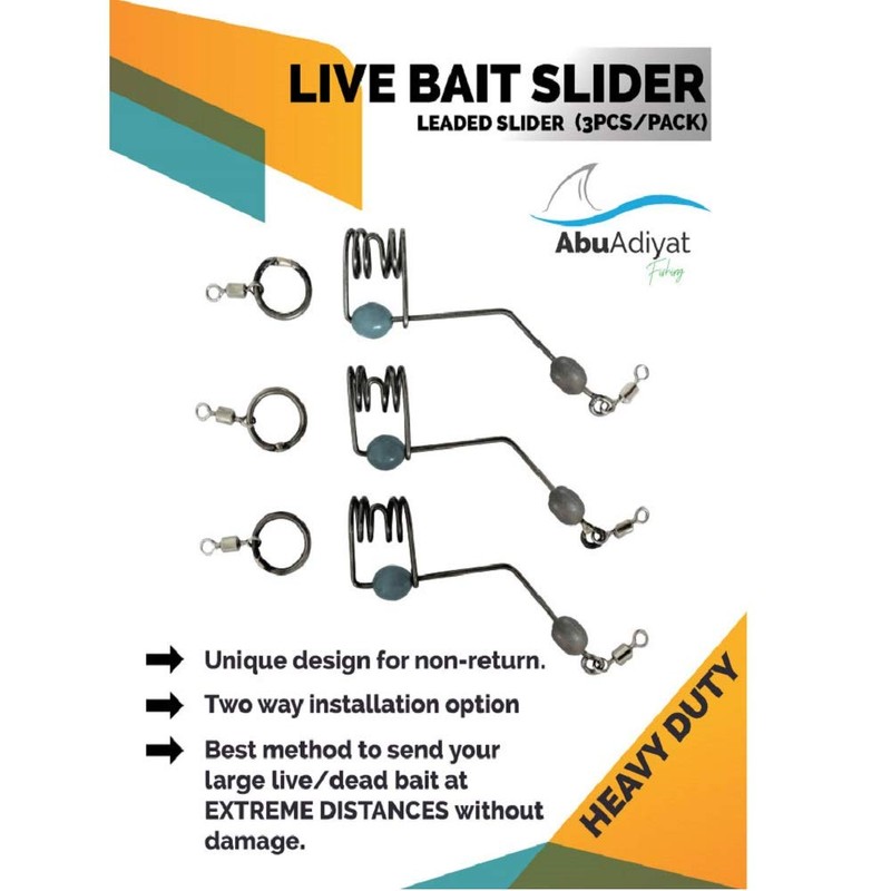 AbuAdiyat HEAVY DUTY LIVE BAIT SLIDER (3PCS/PACK) (Non-leaded)
