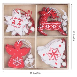 Yosoo Colgante Colgante de árbol de Navidad de 12 Piezas, Colgante Colgante de árbol de decoración de Navidad, Adorno pequeño de Navidad para Fiesta en casa