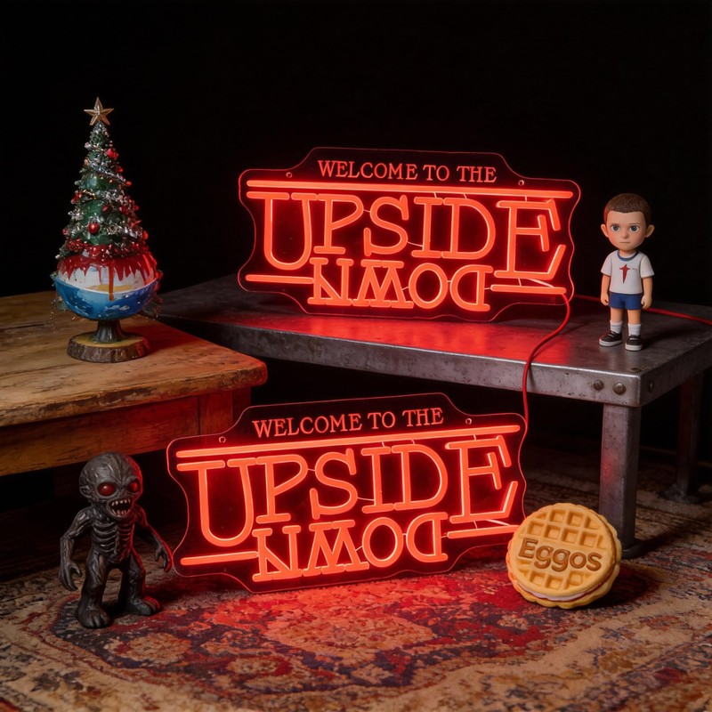 Jesalah Welcome To The Upside Down Neon Sign LED Sign
