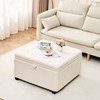 2BYF Storage Ottoman 30 Inch Large Hidden Storage Ottoman Foot