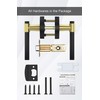 goldenwarm 1 Pack Black and Gold Interior Door Handle, Privacy