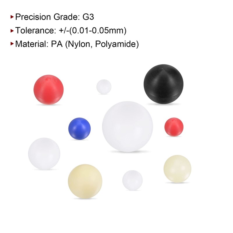 sourcing map PA Nylon Solid Plastic Balls 50mm G3 Precision