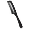 2X Black Double Tooth Detangler Hair Comb Shampoo Comb with
