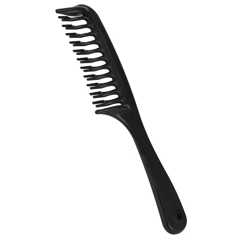2X Black Double Tooth Detangler Hair Comb Shampoo Comb with
