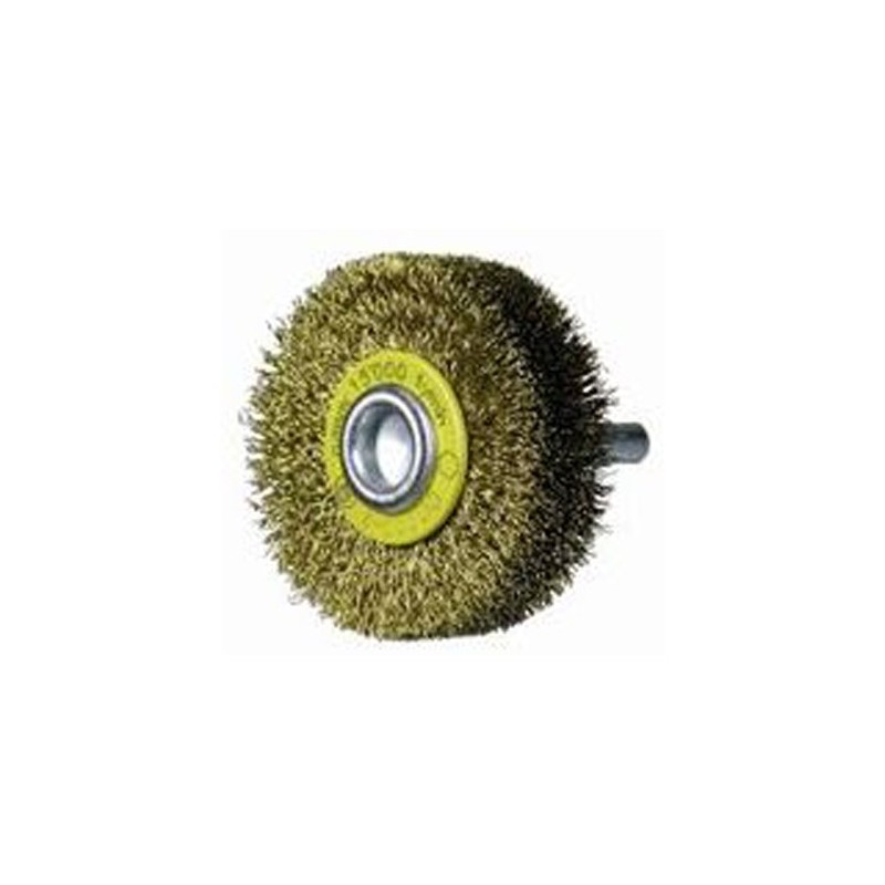 Osborn 2506542 Wheel Brush Crimped of Brass Wire, 0 V,
