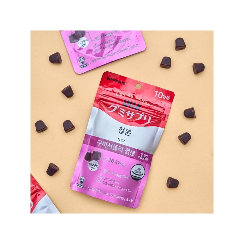 미카구토 구미서플리 철분 포도맛 50g(2.5gx20구미) Mikaguto Gummy Supplement Iron Grape