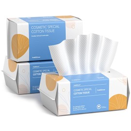 PoeticEHome Toallita suave y seca, 100% algodón, toalla facial desechable, sin pelusas, uso húmedo en seco para piel sensible, limpieza facial, eliminación de maquillaje, limpieza de superficies (300 unidades)