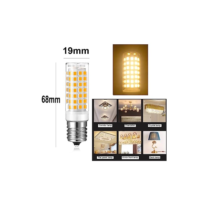 E17 LED Bulbs Dimmable 5W Microwave Over Stove Bulb, 40W