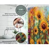 YNFUQANLN Sunflower Shower Curtain Rustic Farmhouse Flower Wildflowers Rustic Plants