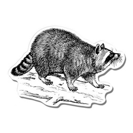 GT Graphics Raccoon Hand Drawn - Vinyl Sticker Waterproof Decal