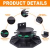 Adjustable Deck Support Pedestal with Fastener Ring, 12Pack Deck Foundation