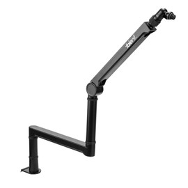 Desktop Boom Microphone/Camera Stand - Adjustable Full Motion Arm for Ultimate Mic and Camera Placement - Compatible with 3/8", 5/8", and 1/4" Mounts