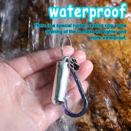ChunlongFour Waterproof Cremation Pet Urns Keychain for Dogs Ashes, Cylinder Cat Dog Urn for Pet Ashes Cremation Keepsake Memorial Ashes Jewelry Pend