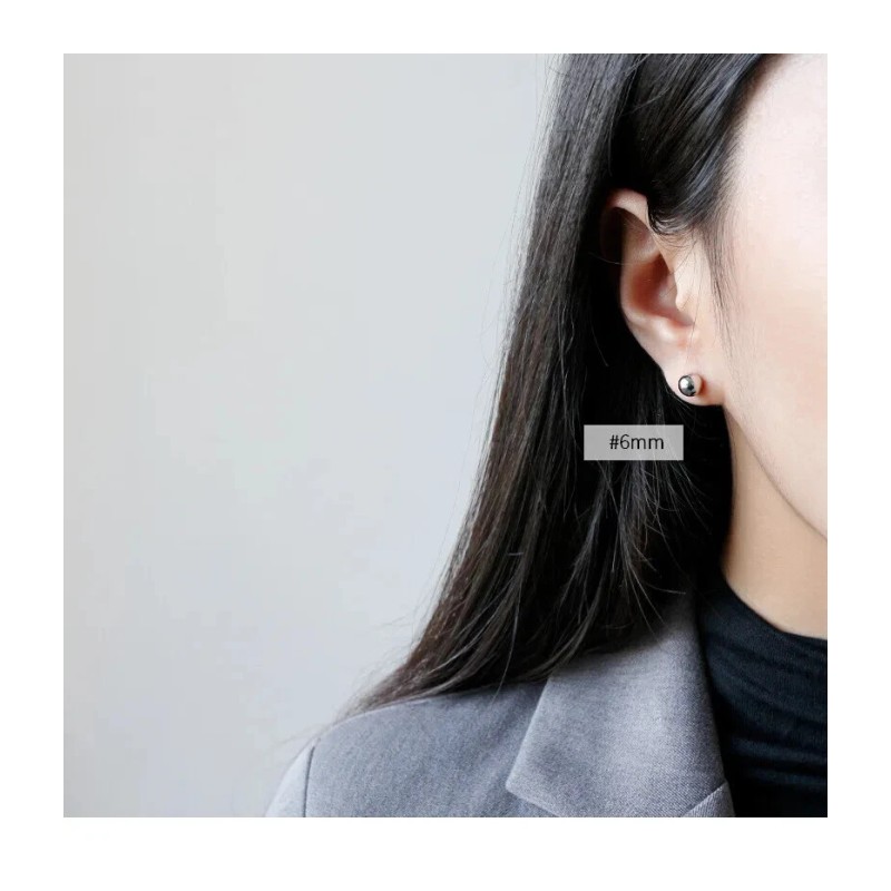 Unbranded S925 Sterling Silver Round Ball Stud Earrings - 3mm