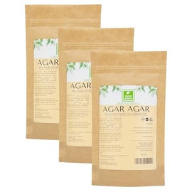 Green Essence Agar Agar Powder Gelling Agent & Vegan Gelatin Alternative Pork Free - Gel Strength 940 for Jam, Jelly, Fruit Jellies & Summer Recipe Tea (300 g (Pack of 3)