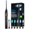 PERBOL Sonic Electric Toothbrush for Adults, Rechargeable with 6 Replacement