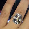 hsiyyecg Classic 3ct Oval Cut Cubic Zirconia CZ Engagement Ring,